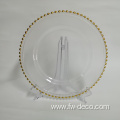 wholesale custom crystal large glass charger plates